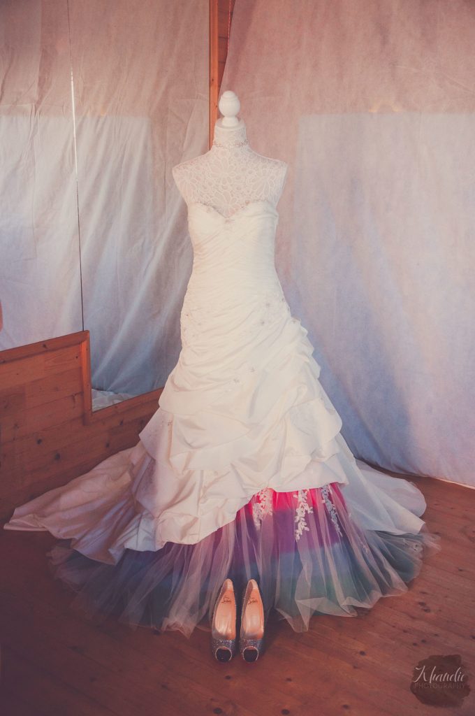 ombre wedding dress,
