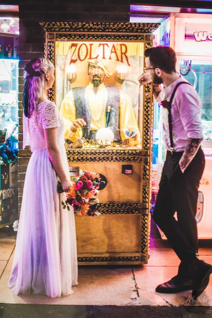 elopement, wedding, alt, photographer, tattooed, inked, model, bride, groom, night, bokeh, khandie, photographer, photography,