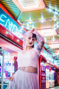 elopement, wedding, alt, photographer, tattooed, inked, model, bride, groom, night, bokeh, khandie, photographer, photography,