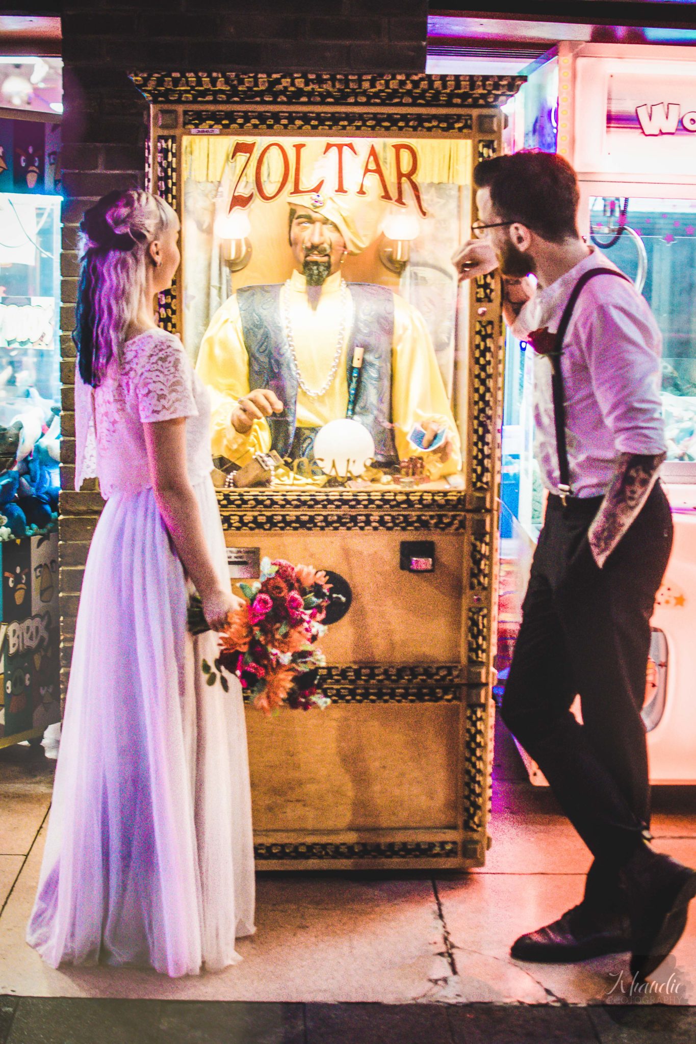 elopement, wedding, alt, photographer, tattooed, inked, model, bride, groom, night, bokeh, khandie, photographer, photography,