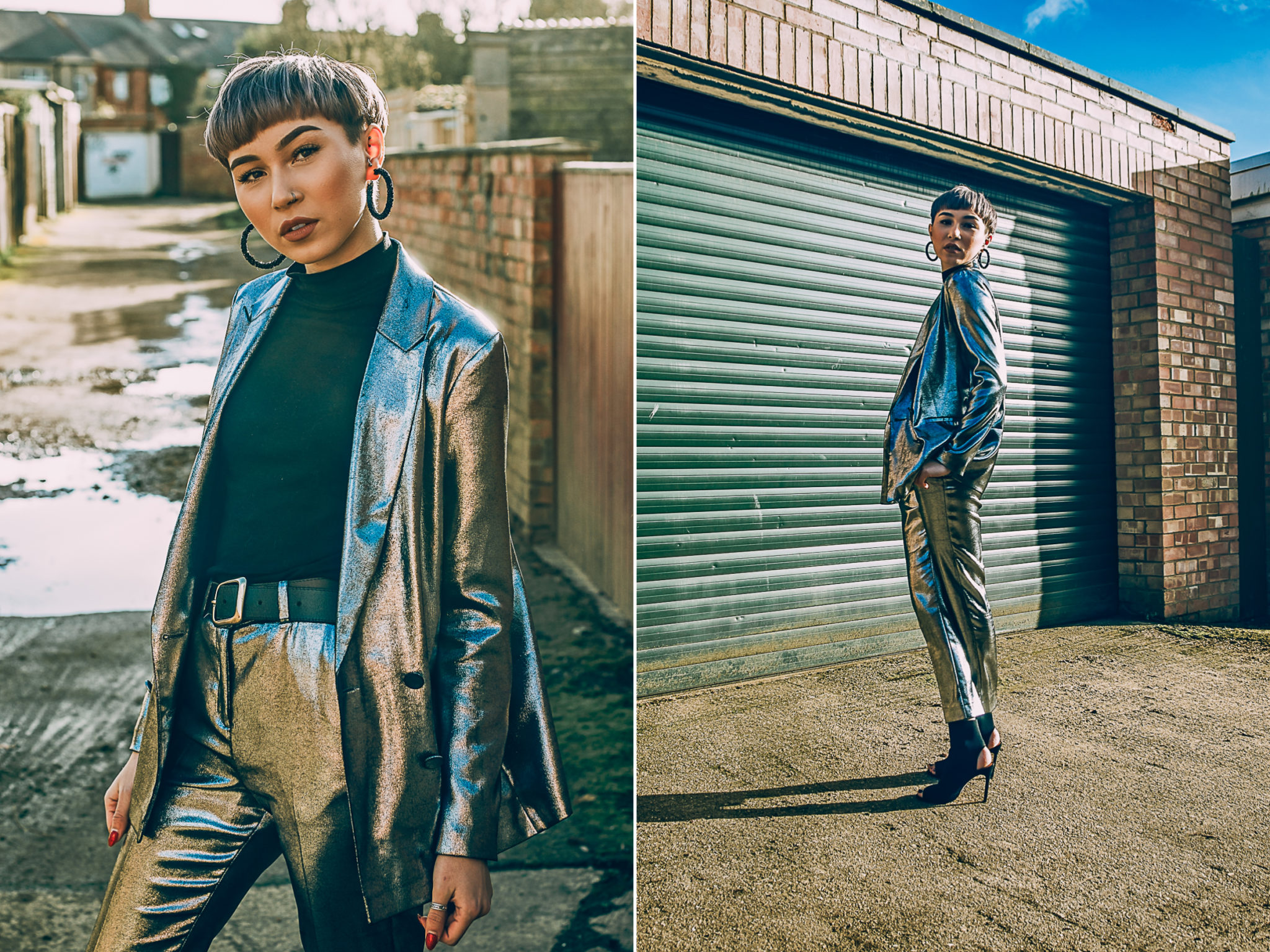 model, outside, outdoors,fashion, natural light, midday, khandie, photographer, northampton, photography, fashion, editorial, portrait, studio, lens flare, light leak,