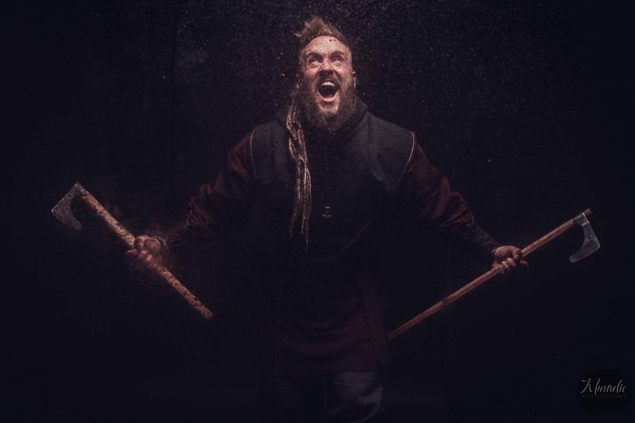 lensbaby, viking, godox, nikon, hema, male, portrait. viking, blood, northampton, khandie, promo, shoot, studio, photo,
